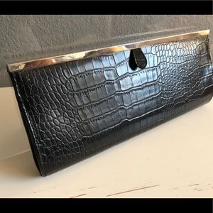 Sleek black clutch